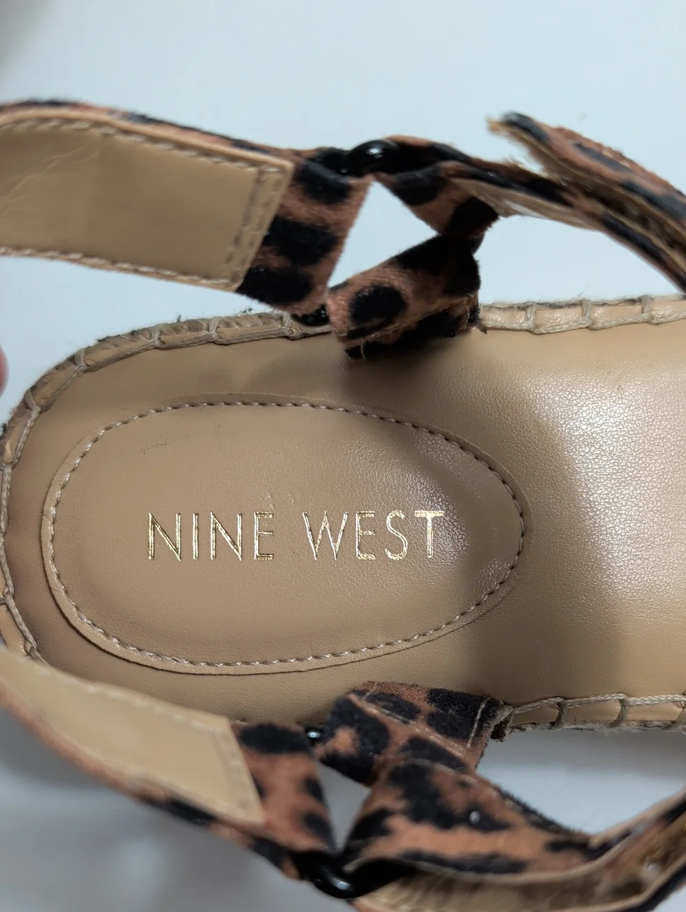 Nine West Animal Print Espadrille Sandals Size 9